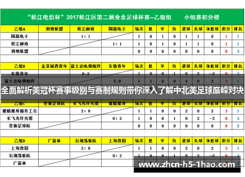 全面解析美冠杯赛事级别与赛制规则带你深入了解中北美足球巅峰对决